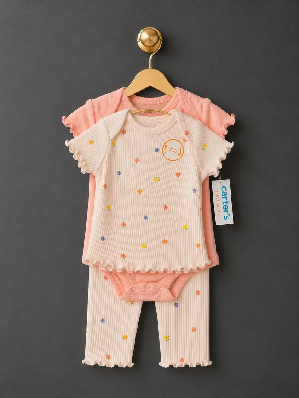 Carter's Baby Girl 3pc Fruit Outfit Set NWT 1-3M Pink